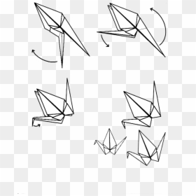 Triangle, HD Png Download - origami crane png