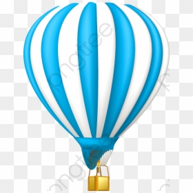 Hot Air Balloon Blue Png, Transparent Png - hot air ballon png