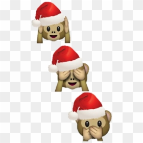 Christmas Monkey Emoji, HD Png Download - snowman emoji png