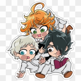 Promised Neverland Norman X Emma, HD Png Download - naruto chibi png