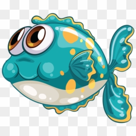 Cartoon Fish Under The Sea, HD Png Download - fish drawing png