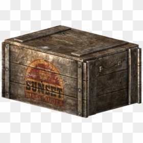 Fallout New Vegas Crate, HD Png Download - wooden box png