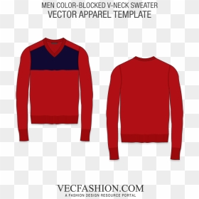 Transparent Cardigan Clipart - V Neck Sweater Vector, HD Png Download - bomber jacket template png