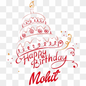 Mohit Happy Birthday Vector Cake Name Png - Barbie, Transparent Png - pink birthday cake png