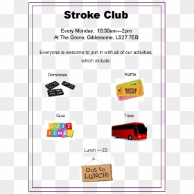 Stroke Club - Out To Lunch Sign, HD Png Download - blub png