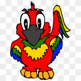 Cute Parrot Png Transparent Image - Transparent Cartoon Parrot, Png Download - parrot clipart png