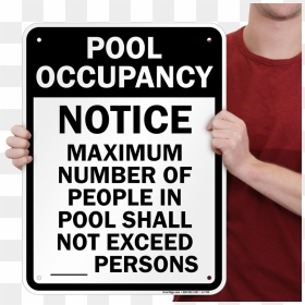 Maximum People Pool Occupancy Sign - Sign, HD Png Download - pool people png