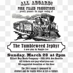 The Tumbleweed Zephyr - Train Clip Art, HD Png Download - tumble weed png