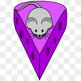 Cartoon Mouse On Top Of A Cheese - Flowers For Algernon Symbols, HD Png Download - cheese vector png