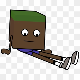 Grass Block By Digbio - Cartoon, HD Png Download - brown grass png