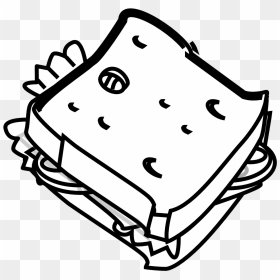 Square Clipart Cheese - Sandwich Clipart Black And White Png, Transparent Png - cheese vector png