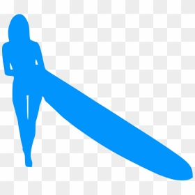 Silhouette Surf 02 Clip Arts - Blue Surfboard Silhouette Png, Transparent Png - surf png