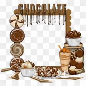 Dessert Border Clip Art, HD Png Download - chocolate derretido png