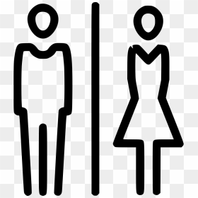 Men Women Toilet Wc Restroom - Man Woman Icon Transparent, HD Png Download - restroom sign png