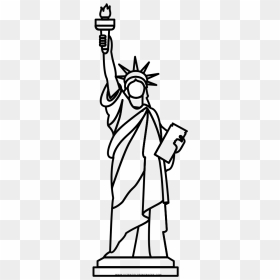 Resultado De Imagen Para Estatua De La Libertad Para - Statue Of Liberty Line Art, HD Png Download - estatua de la libertad png