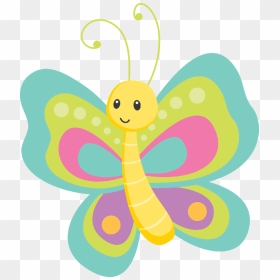 Thumb Image - Cute Cartoon Butterfly Clipart, HD Png Download - borboletas png