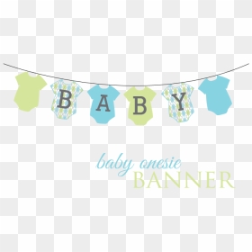 Baby Shower Banner Png, Picture - Baby Onesie Banner Clipart, Transparent Png - baby shower banner png