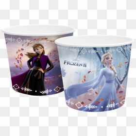 Copo De Papel 180ml Frozen - Balde De Pipoca Frozen 2, HD Png Download - copos de nieve frozen png