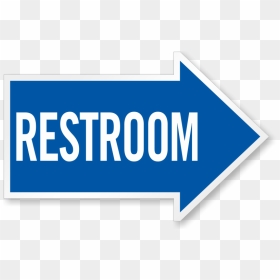 Restroom Sign Left Arrow , Png Download - Restroom Sign Right Arrow, Transparent Png - restroom sign png