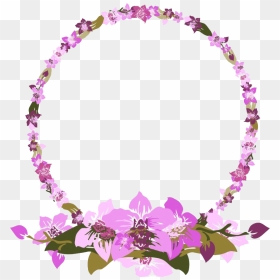 Round Lilac Wreath Png Download Image - Floral Design, Transparent Png - wreath .png