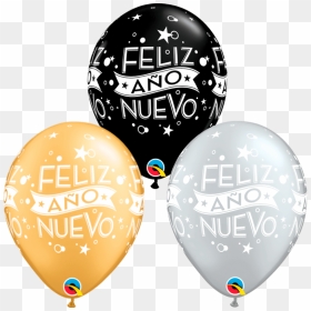Globo Látex Feliz Año Nuevo Surtido Confetti - Balloon, HD Png Download - confeti globos png