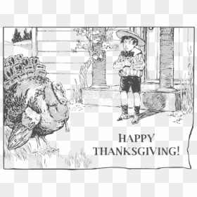 Happy Thanksgiving Card Vector Illustration, HD Png Download - happy thanksgiving turkey png
