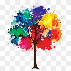 Colorful Watercolor Tree Paintings, HD Png Download - img_tree.png