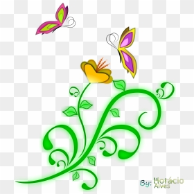 Borboletas Clip Arts - Spring Vine, HD Png Download - borboletas png