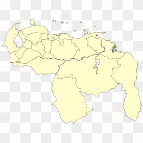 Venezuela Division Politica Territorial Unicolor - Venezuela Map Vector, HD Png Download - mapa png