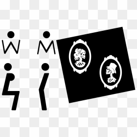 Transparent Male Female Symbols Png - Wc Signs, Png Download - restroom sign png