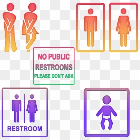 Toilette, HD Png Download - restroom sign png