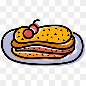 Vector Illustration Of Sandwich Sliced Cheese Or Meat, HD Png Download - cheese vector png