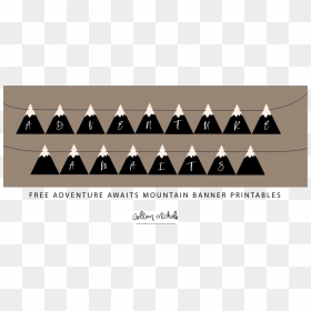 Free Printable Mountain Banner, HD Png Download - baby shower banner png