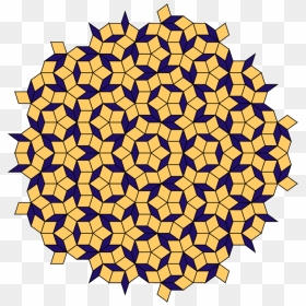 Yellow,orange,penrose Tiling - Penrose Tiling Geometry, HD Png Download - tiles png