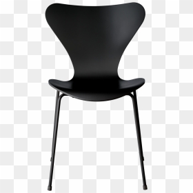 Lacquered, Full Dark Stained Oak Black ,fritz Itemprop="image"  - 7 Series Fritz Hansen Velvet, HD Png Download - chair front view png