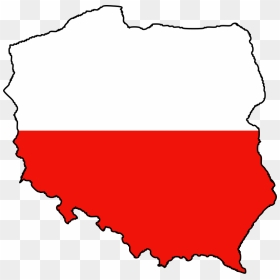 Poland Flag Map Large Map - Poland Flag And Map, HD Png Download - mapa png