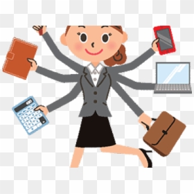 Office Management Png Transparent Images - Busy Woman Office Clipart, Png Download - calculator clipart png