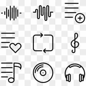 Music Buttons Png - Music Player Png Aesthetic, Transparent Png - music icons png