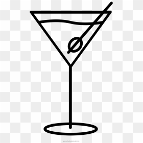 Martini Coloring Page - Cocktail Clipart, HD Png Download - copa png