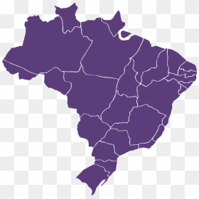 Brazil Map Vector, HD Png Download - mapa png