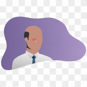 Colourful Silhouette Of A Man Suffering From Tension-type - Cartoon, HD Png Download - headache png