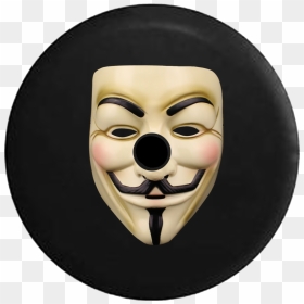 Jeep Wrangler Jl Backup Camera Anonymous Mask Guy Fawkes - Máscara De Los Hackers, HD Png Download - creepy guy png
