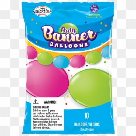 Party Banner Bright Balloons - Party Banner Balloons Qualatex, HD Png Download - confeti globos png