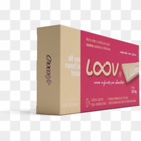 Barra De Chocolate Zero Acucar Branco 1 Kg Loov Linha - Box, HD Png Download - chocolate derretido png