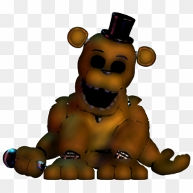 Fixed Withered Golden Freddy   model By - Fixed Withered Golden Freddy, HD Png Download - golden freddy png