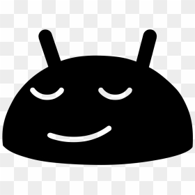 Android Laughing Emoji Black, HD Png Download - android emoji png