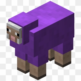 Purple Sheep Revision - Light Blue Sheep Minecraft, HD Png Download - minecraft sheep png