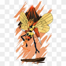 Beedrill Magmar= Berndrill - Illustration, HD Png Download - magmar png