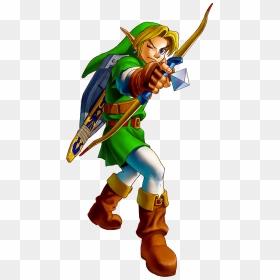 Legend Of Zelda Ocarina Of Time , Png Download - Link Ocarina Of Time Artwork, Transparent Png - ocarina of time png