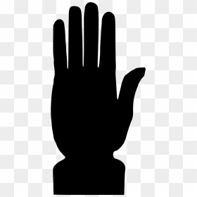 Transparent Stop Hand Png - Stop Hand Silhouette, Png Download - black hand png